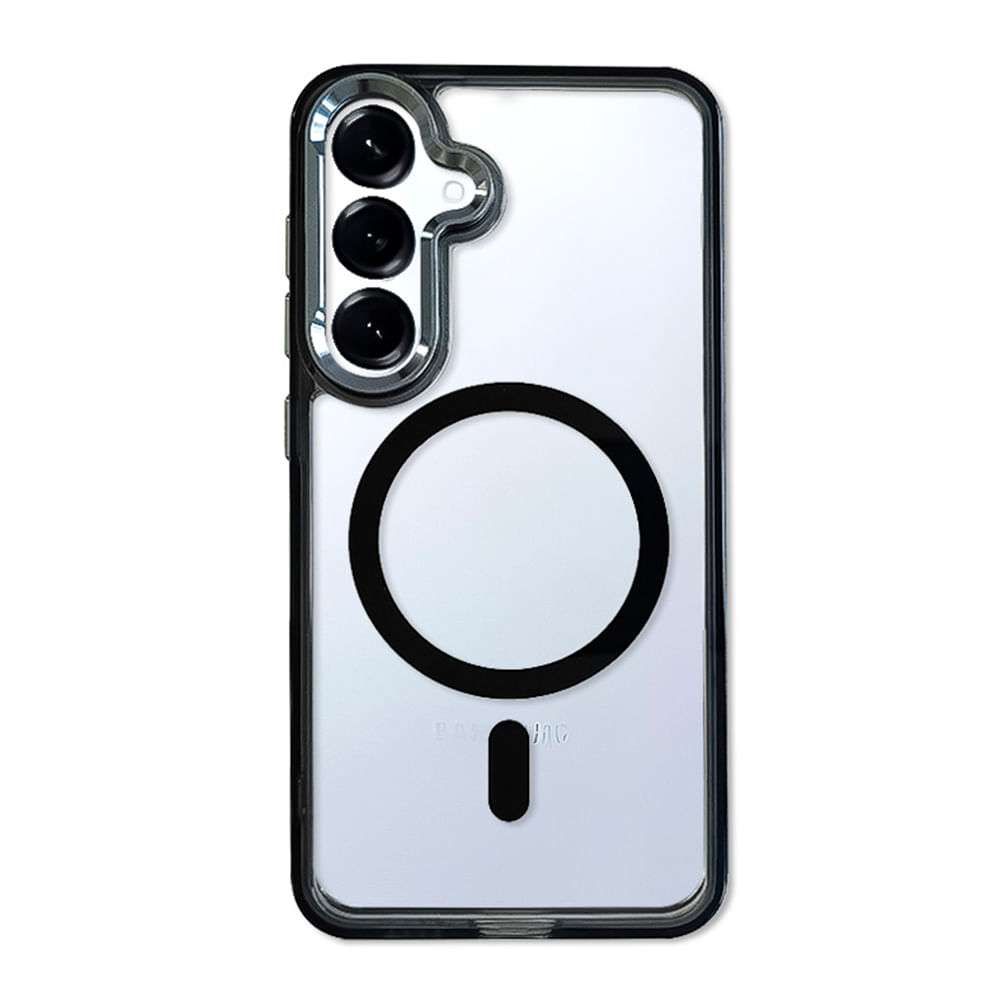 Imagen 2 del producto Case Coolbox GMobile para Samsung S25 Metal Glow con MagSafe, soporte integrado, antigolpes, negro